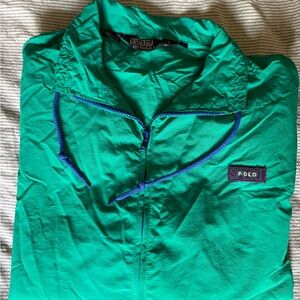 Vintage Polo Sport Ralph Lauren Green Windbreaker